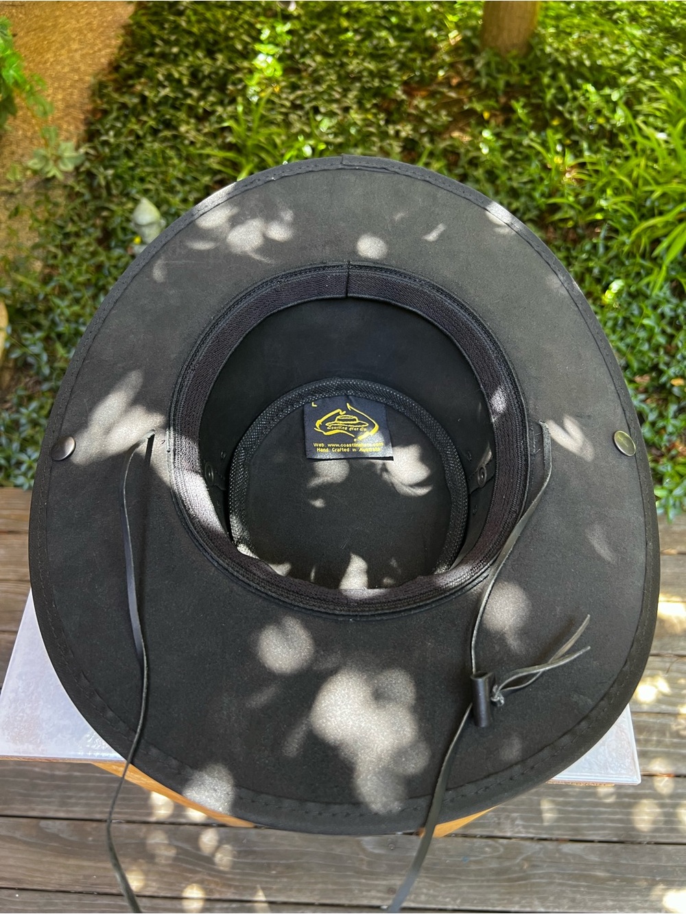 Hand Crafted Coastline Hat Co. Black Outback Hat - Picture 6 of 11